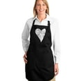 thumbnail image 1 of LA Pop Art Full Length Word Art Apron - Lots of Love, 1 of 2