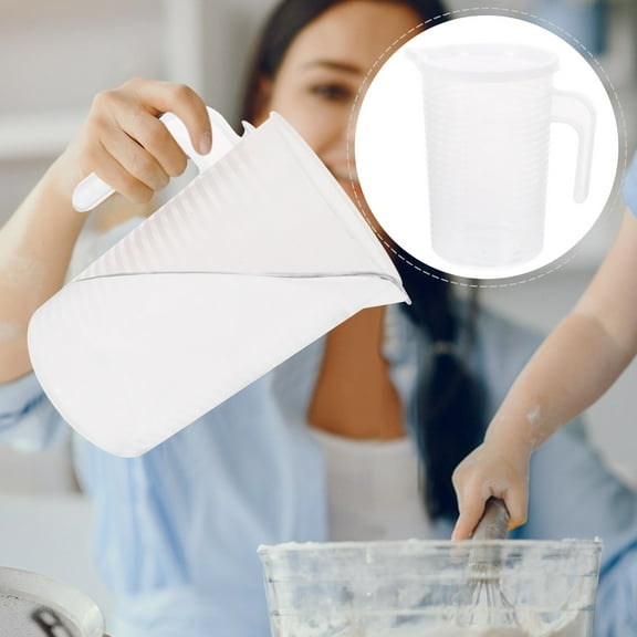 FUTUREORYY 1 Set Microwave Safe Measuring Cup for Liquids Plastic 2000ML Capacity with Lid