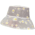 thumbnail image 5 of CoCopeaunts Lace Clear Bucket Hat Women Fashion Summer Daisy Embroidered Sun Hat Light Breathable Sunshade Ladies Basin Hat, 5 of 8