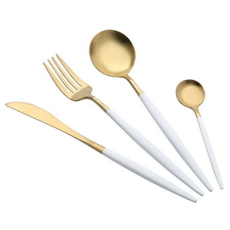 

Portugal Style Stainless Flatware Fork Spoon Cutlery Tableware 4pcs Sets Practical Tableware Convenient Style Household Flatware Dining Products Table Supplies Dinner Supplies Weekly Deals