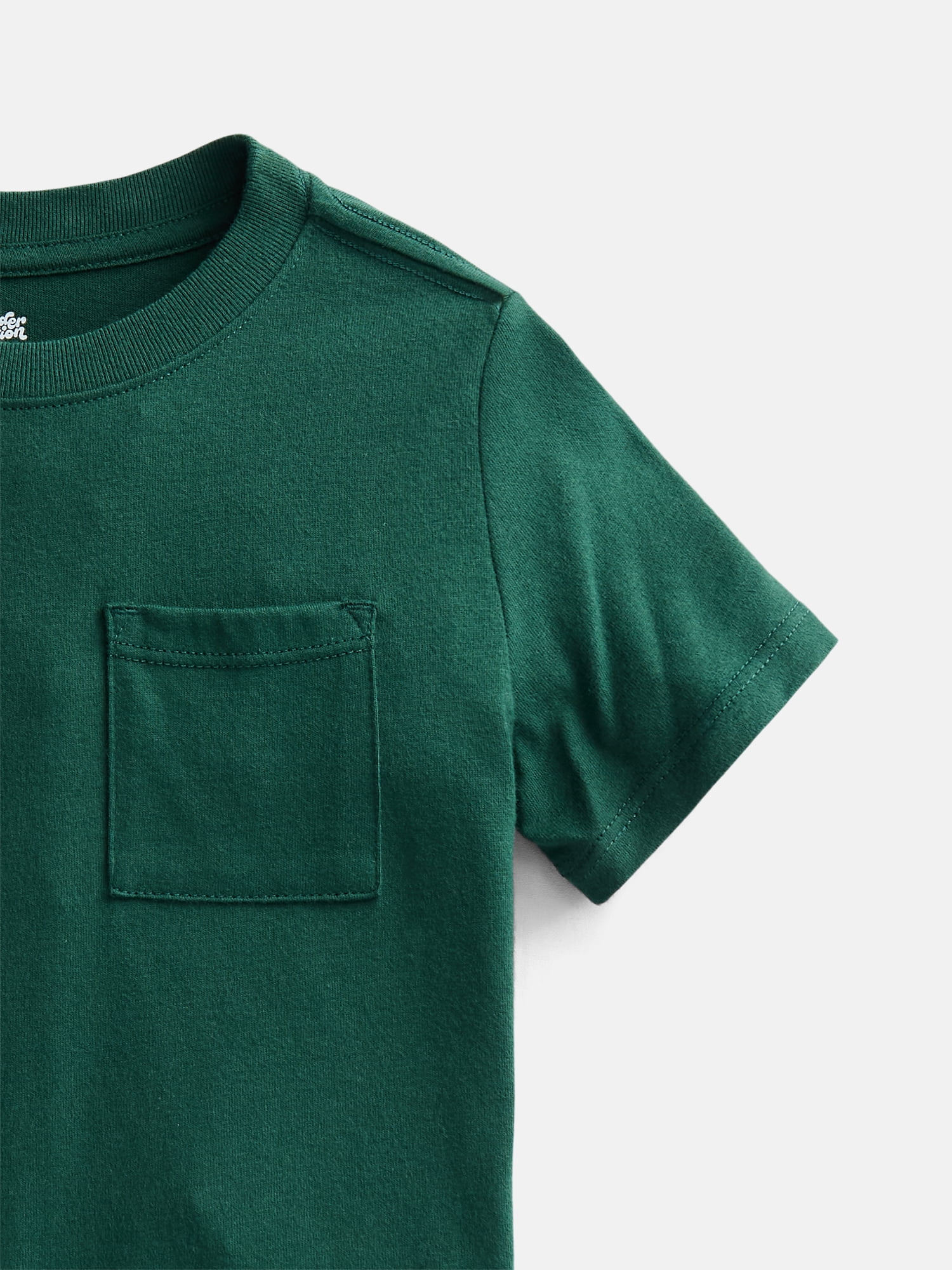Wonder Nation Toddler Boys' Pocket Tee with Short Sleeves, Sizes 0M-5T