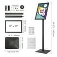 thumbnail image 5 of KFFKFF Sign Stand, 11 x 17 Inch Adjustable Vertical and Horizontal Poster Display, Robust Floor Sign Holder with Metal Foundation for Showcasing, Promoting, and External Use, Black, 5 of 9