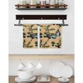 thumbnail image 3 of Blueberry Spring Leaves Kitchen Dish Towels for Drying Dishes Set of 4, Brown Botanical Branches Waffle Weave Microfiber Hand Tea Bathroom Towels Quick Dry & Absorbent Towel 15.7x23.6, 3 of 7