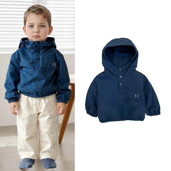 Boys Jacket Kids Boys Windbreaker Pull-on Sweatshirt Lightweight Kids Jacket Fall Clothes Kids Girls Clothing 3-4 Years