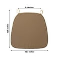 thumbnail image 3 of Efavormart Taupe Chiavari Chair Pad, Memory Foam Seat Cushion With Ties and Removable Cover 2" Thick, 3 of 5
