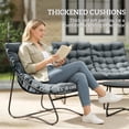 thumbnail image 4 of Outsunny Ensemble de Conversation pour Patio de 4 Pcs avec Coussins, Gris, 4 of 10