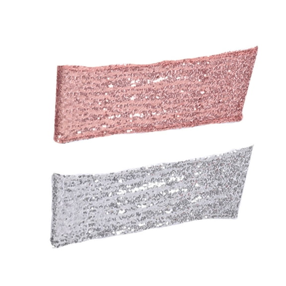 TAILTOSS Chair Cover Straps Rose Golden 12Pcs 13.8x5.9x0.04In Polyester