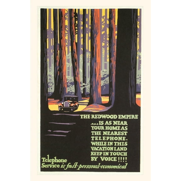 Pocket Sized - Found Image Press Journals: Vintage Journal Travel Poster for Redwood Empire (Paperback)