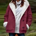 thumbnail image 2 of Vinsonshop Womens Peacoat Jacket Winter Clothing for Women Womens Warm Winter Coat Warm Coats for Women Ladies Winter Coats Winter Jackets for Women Womens Coats Winter Wine 5XL, 2 of 7