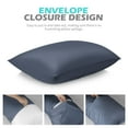 thumbnail image 5 of COOKEY Standard Pillowcases 2 Pack,Super Soft Brushed Microfiber Pillow Cover with Envelope Closure,20''x26'',Navy Blue, 5 of 7