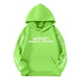thumbnail image 4 of Moonsky Sudadera con capucha y cordón HUNTRX, estampado de grupo de chicas coreanas, jersey corto, suave y cómodo, top de manga larga para primavera y otoño. Verde 150, 4 of 4