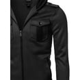 thumbnail image 3 of FashionOutfit Men's Fine Quality Comfrotable Fleece Hooded Jacket Coat, 3 of 3