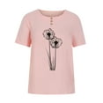 thumbnail image 4 of Women Casual Tops Summer Womens T Shirts Loose Fit Cotton Basic Fitted Short Sleeve Tees Skims Dupes Shirt Clearance Deals, 4 of 4