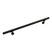Aluminum Handrail Direct OHR Handrail Section with Mounts (14' Length,Black Sand) USA Made