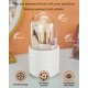 thumbnail image 2 of Makeup Brush Holder Organizer with Lid,360 Rotating Clear Dustproof Makeup Brushes Organizer for Vanity Desktop Bathroom, 2 of 5