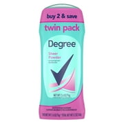 Degree Long Lasting Women's Antiperspirant Deodorant Stick Twin Pack, Sheer Powder, 2.6 oz