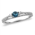 thumbnail image 1 of 14K Yellow Gold Natural London Blue Topaz Engagement Ring Round 4 mm, size 6.5, 1 of 1