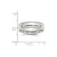 thumbnail image 2 of White Sterling Silver Ring Band Wedding Milgrain Comfort Half Round, 2 of 2