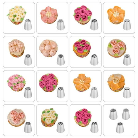 Russian Piping Tips 20 Pcs Ymiko Russian Nozzles Piping Tips With