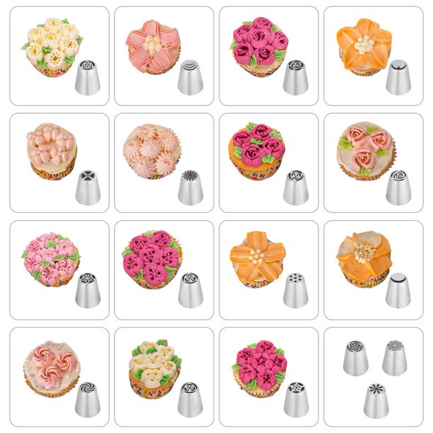 Russian Piping Tips,20 PCS Ymiko Russian Nozzles Piping Tips with 20