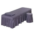 thumbnail image 1 of de cama de con funda de almohada con orificio para respirar y funda para taburete incluida Zulema  Hoja de cenefa de mesa de masaje, 1 of 8