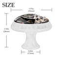 thumbnail image 4 of 4 Pcs Round White Knobs for Kitchen Cabinet Cupboard Dresser Bookcase Roses and Skull Drawer Pulls Handles Home Decor, 4 of 8