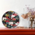 thumbnail image 2 of Yayeee 10" Wall Clock Battery Operated Quartz Round Silent Non-Ticking Home Decor,Black Lucky Cat, 2 of 6