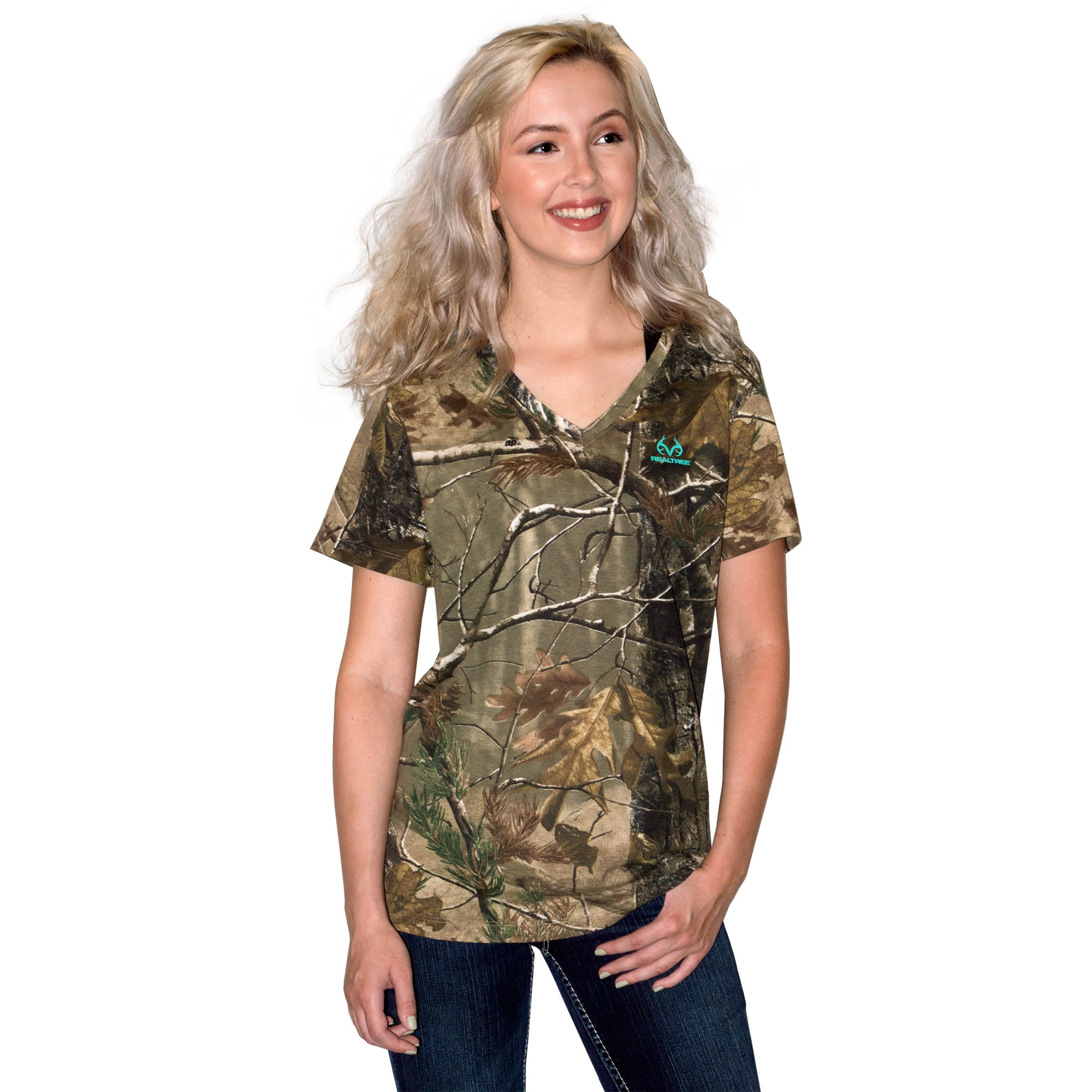 Realtree Ladies Short Sleeve Camo Shirt 