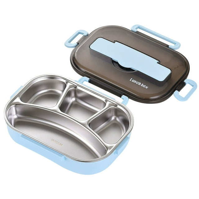 Wamans Bento Lunch Box Thermal Insulation Bento 4 Cells Lunch Box Tableware Set Portable Lunch Box Student Lunch Box Clearance Items