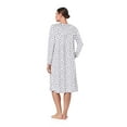 thumbnail image 5 of Aria Women’s Long Sleeve Stretch Velour 44" Sleepwear Nightgown, Sizes XS-5X, 5 of 7