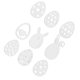thumbnail image 1 of Billuyoard Pegatina de Pascua forma de huevo acrílico pared calcomanía Festival decoración espejo pared Paster Diy 3d pegatinas decorativas Kits de decoración para fiestas plata JM626 Billuyoard HA003777-01, 1 of 6