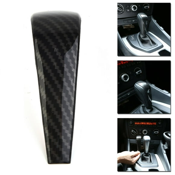 Carbon Fiber Style Gear Shift Knob Head Cover for BMW 3 Series E90 E91 E92 E93