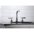 thumbnail image 3 of Kingston Brass FSC8951CML Manhattan Widespread Bathroom Faucet with Brass Pop-Up, Polished Chrome, 3 of 5
