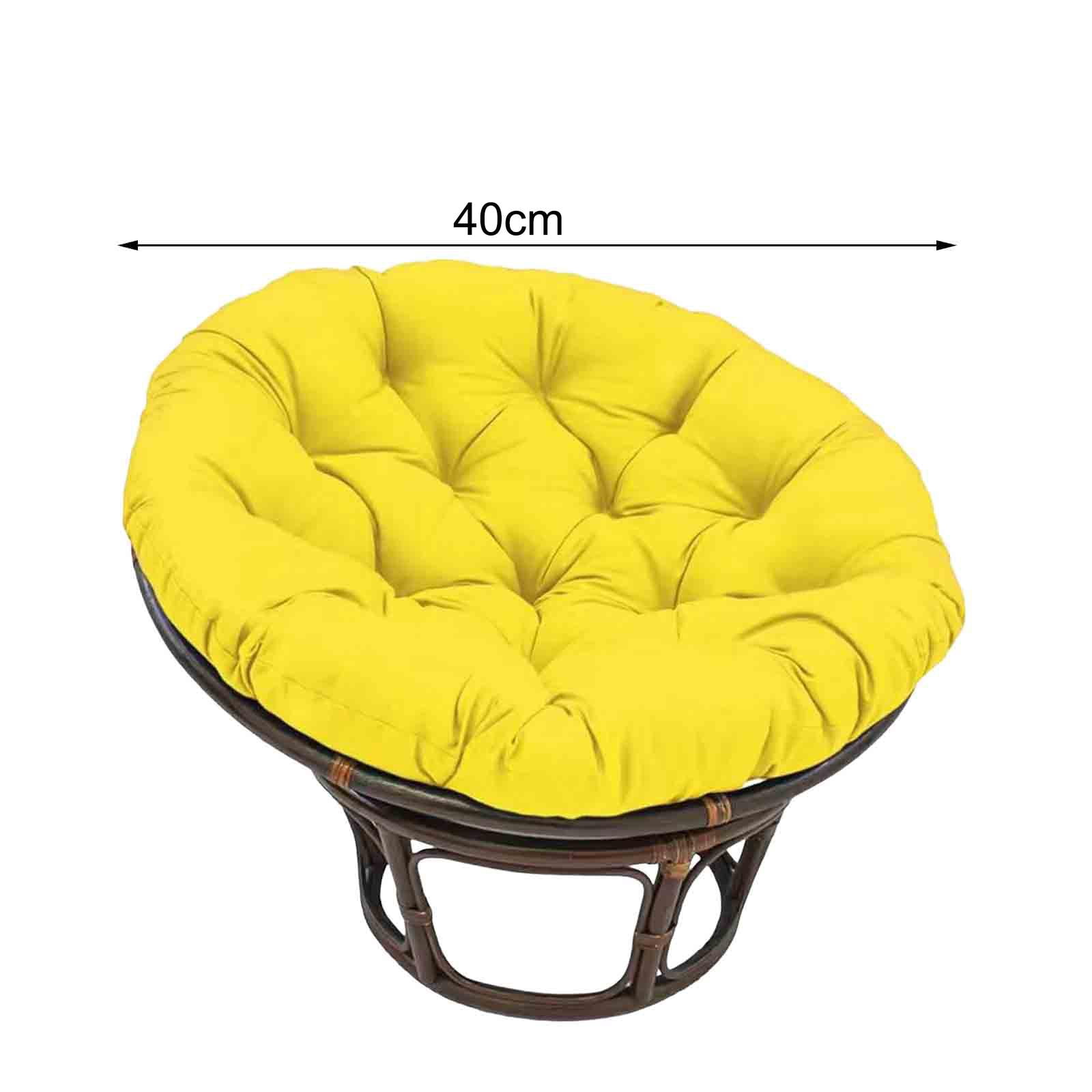 Gazechimp 40cm Swing Hanging Chair Cushion, Egg Chair Cushion for Indoor, Outdoor, Garden, Yellow