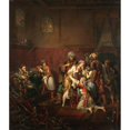 thumbnail image 2 of Joseph Petzl 15x17 Black Ornate Wood Framed Double Matted Museum Art Print Titled - The Captives (1836), 2 of 5