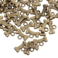 thumbnail image 2 of 100 dijes de hueso de perro: dijes de joyería de aleación de zinc para hacer joyas DIY - Colgantes artesanales antiguos para pulseras, collares y collares de perro, 2 of 7