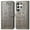 Gray, variant on Allytechgroup Flip Wallet Case [Cat & Dog Cute Embossed Pattern] for Samsung Galaxy S25 Ultra with Card Slots Cash Holder, Magnetic Clasp Shockproof Kickstand Cover with Hand Strap, Yellow