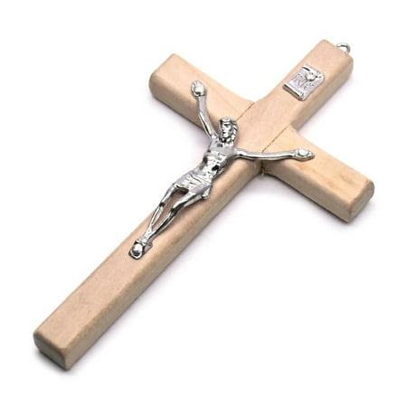 

HLGDYJ 5x Wooden Christ Jesus Cross Suffering Statue Religious Prayer Crucifix Pendant