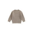 thumbnail image 1 of Douhoow Kids Girl Boy Sweaters Toddler Autumn Solid Color Loose Round Collar Knit Pullover Tops, 1 of 9