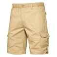 thumbnail image 2 of Havenre Cargo Shorts for Men Big and Tall Elastic Waist Summer Casual Bermuda Shorts Regular Fit Classic Stretch Loose Shorts with Multi Pockets Khaki XXL, 2 of 7