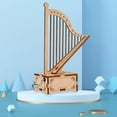 thumbnail image 6 of Wooden Music Box Harp Music Shape DIY Musical Box 3D Wooden Puzzle Gifts for Kids Adults, 6 of 6