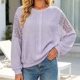 thumbnail image 2 of XIYON Womens Sweatshirts Elegant Crewneck Long Sleeve Sweatshirt Loose Pullover Top Relaxed Fit Fall Outfits, 2 of 5