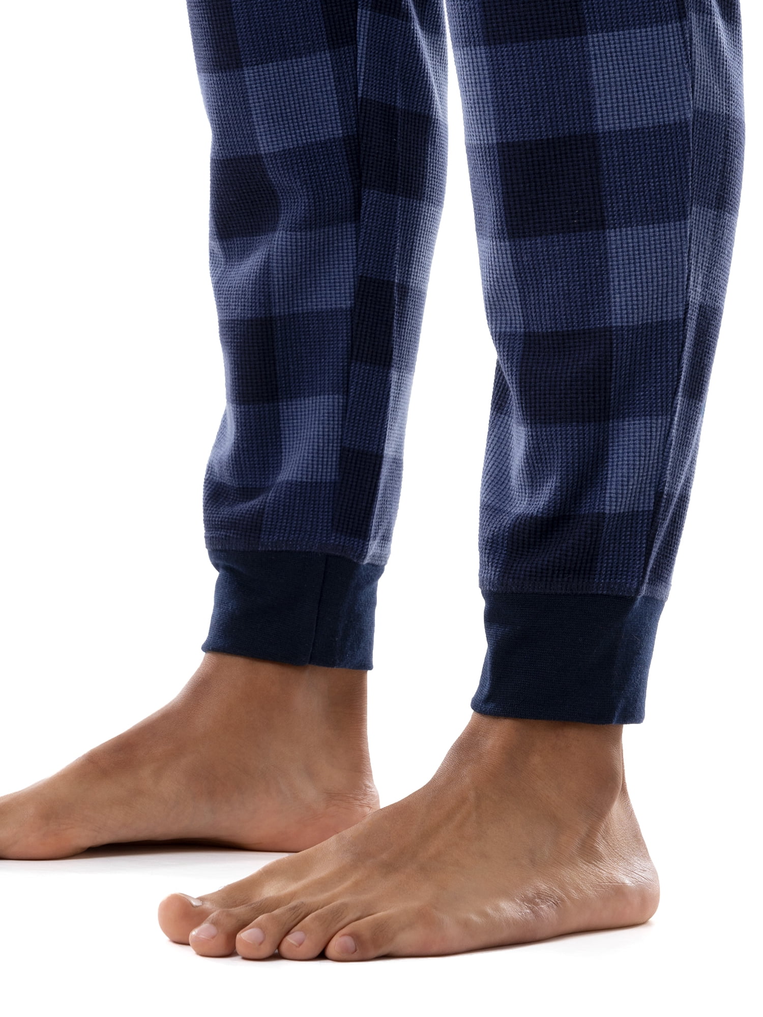 George Jogger Sleep Pants (Men's), Waffle, Blue Checkered