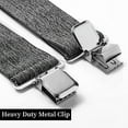 thumbnail image 3 of HL Mens Suspenders X-Back 2" Wide Adjustable Solid Straight Heavy Duty Clip Suspenders for Men, 3 of 7