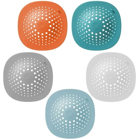 

5pcs Floor Drain Strainer Shower Drain Covers Silicone Bathroom Sink Strainer Bathtub Drain