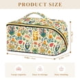 thumbnail image 4 of FORMRS Makeup Bag Travel Cosmetic Organizer for Women Fold Flat Zipper Pouch with Handle, Floral Animals, 4 of 8