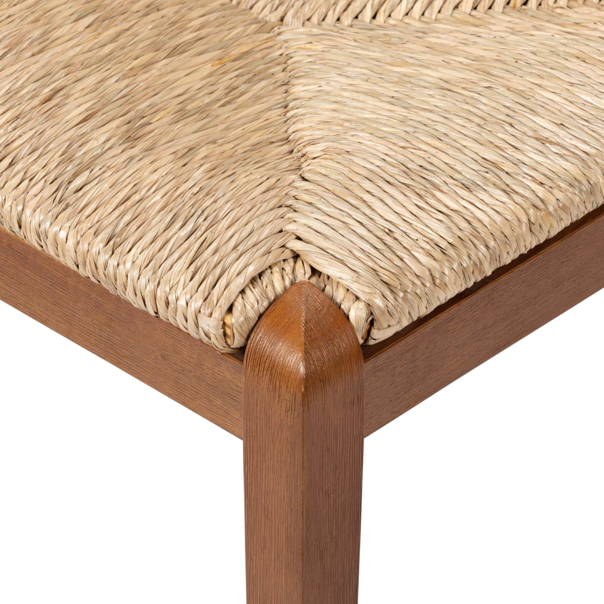 Rasmus Dining Rush Side Chair - Chestnut Wire-Brush Finish