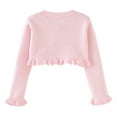 thumbnail image 3 of Dagugfen Toddler Baby Clothes Girls Cardigan Sweater Long Sleeve Ruffle Comfy Casual Cropped Outwear 1-10 Years, 3 of 6