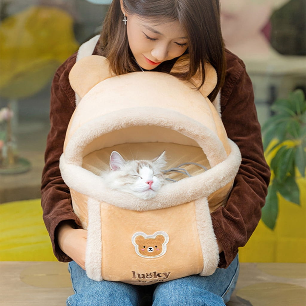 Carrier for Outdoor Walking Winter Autumn Warm Travel Carriers Portable Carrier Backpack Chest Bag Kitten Supply