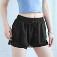 thumbnail image 2 of Besolor Womens Athletic Shorts High Waisted Running Shorts 2 in 1 Drawstring Quick Dry Workout Gym Shorts with Liner, 2 of 6
